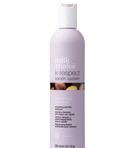 milk_shake K-Respect Smoothing – Șampon Anti-Frizz cu Keratină și Uleiuri Organice 300 ml