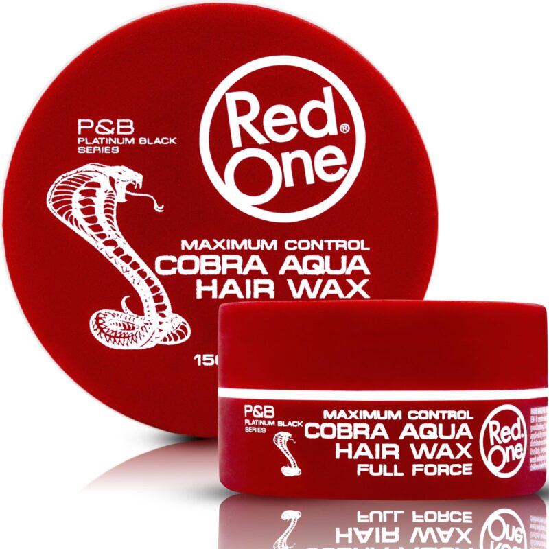 Red One Cobra Wax, ceară păr fixare puternică 150 ml, aqua hair wax profesional, ceară styling bărbați, produs barber shop, ceară păr Red One