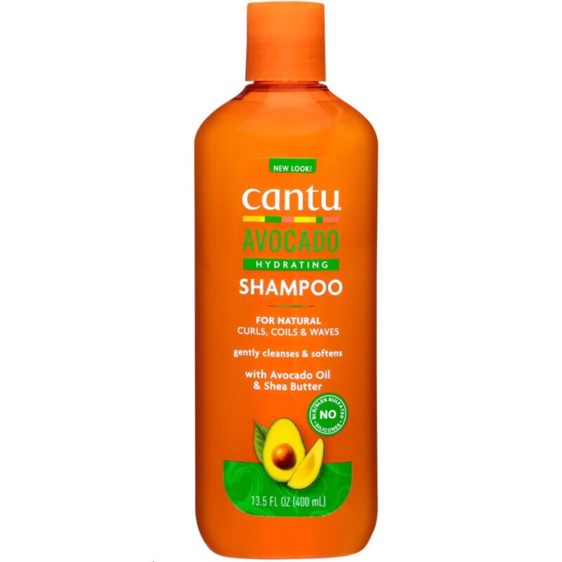 șampon hidratant 400 ml, Cantu Avocado Shampoo, șampon pentru păr creț cu avocado, șampon anti frizz păr uscat, șampon pentru păr texturat