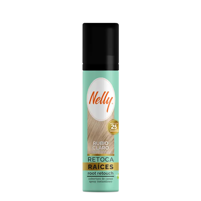 Spray Retuș Rădăcini Nelly Light Blonde – Acoperire Rapidă pentru Blond Deschis 75ml