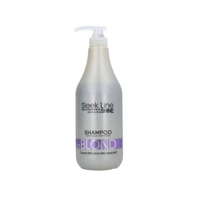 șampon violet 1000 ml, Stapiz Sleek Line Violet Blond profesional, șampon anti galben salon, purple shampoo 1L, șampon pentru blond rece profesional