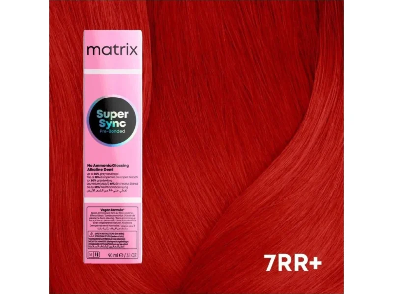 Matrix SoColor Sync Pre-Bonded Toner 7RR+ Medium Blonde Double Red 90ml ...