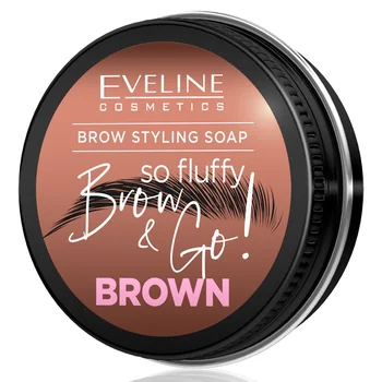Săpun pentru Sprâncene Eveline Brow & Go! So Fluffy Brown, 25 ml
