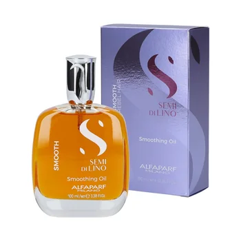 Ulei Profesional Alfaparf Semi di Lino Smooth Anti-Frizz pentru Păr Rebel 100 ml
