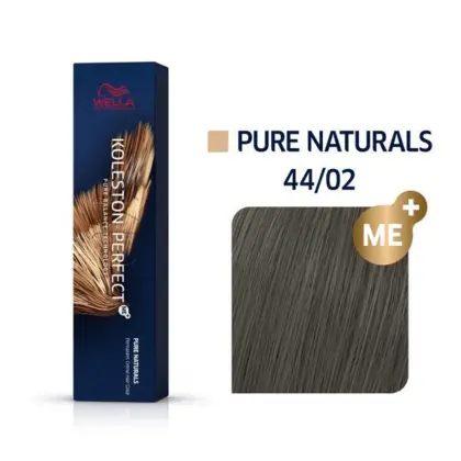 Vopsea Profesională Wella Koleston Perfect ME+ Pure Naturals 44/02 Șaten Mediu Intens Natural Mat 60 ml