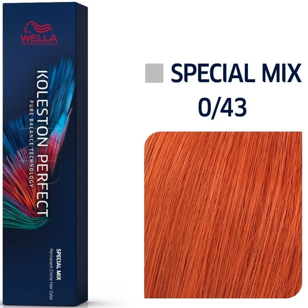 Vopsea Profesională Wella Koleston Perfect Special Mix 0/43 Roșu Auriu 60 ml