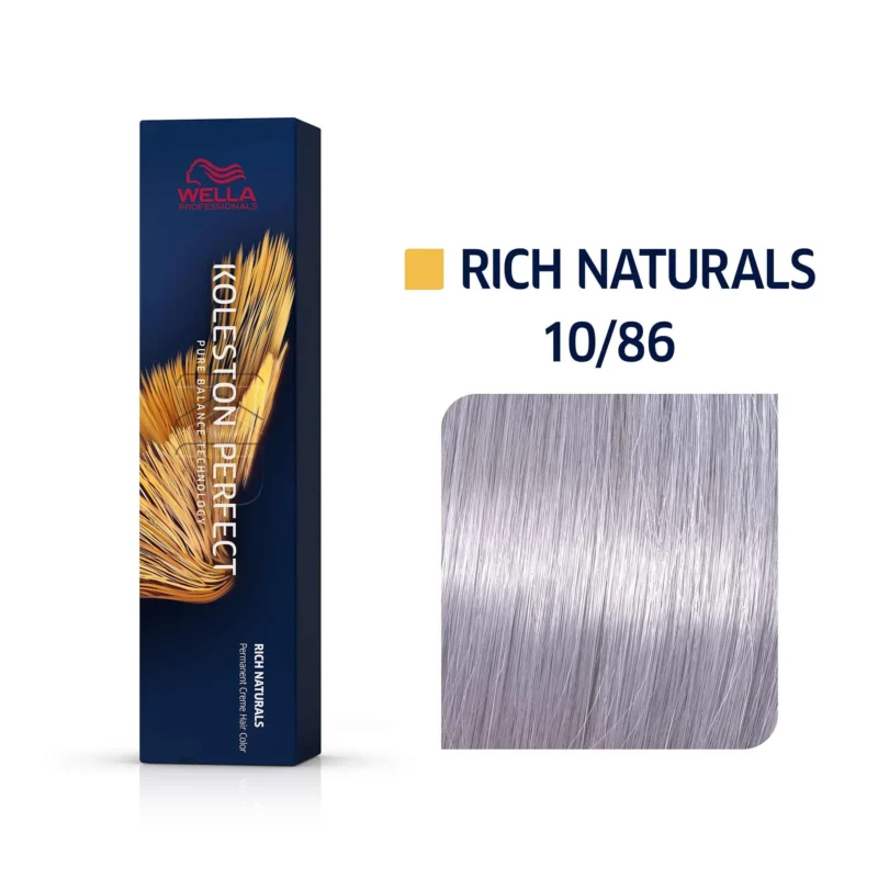 Vopsea Profesională Wella Koleston Perfect ME+ 10/86 Blond Luminos Perlat Violet 60 ml