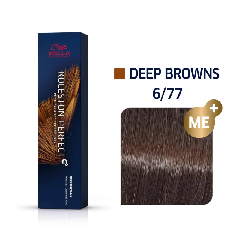 Vopsea Profesională Wella Koleston Perfect ME+ 6/77 Blond Închis Castaniu Intens 60 ml