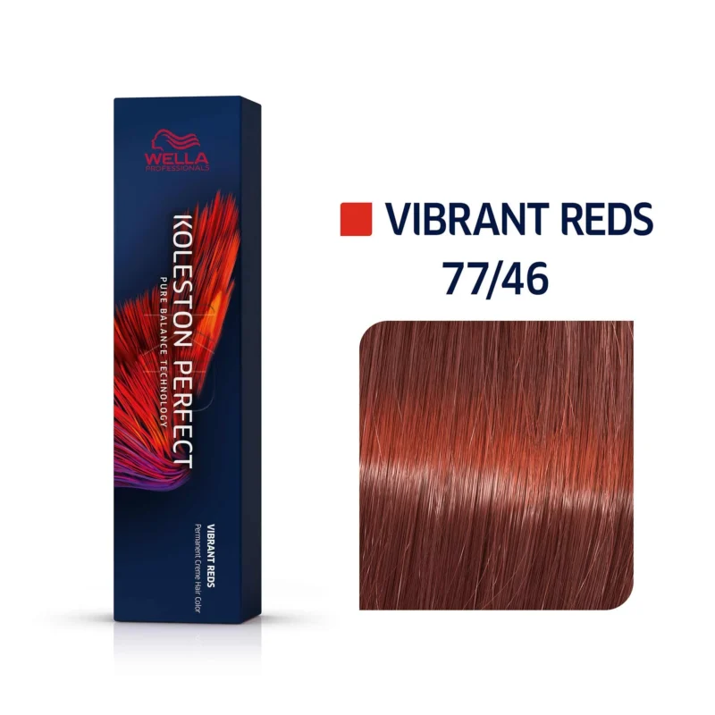 Vopsea Profesională Wella Koleston Perfect ME+ 77/46 Blond Mediu Intens Roșu Violet 60 ml