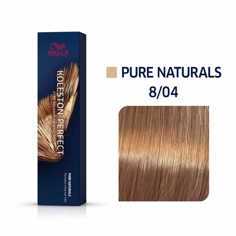 Vopsea Profesională Wella Koleston Perfect ME+ 8/04 Blond Deschis Roșcat Natural 60 ml