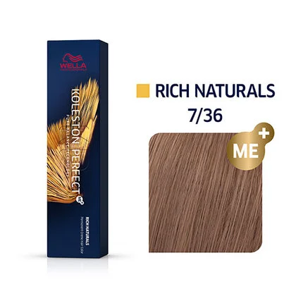 Vopsea Profesională Wella Koleston Perfect ME+ 7/36 Blond Mediu Auriu Violet 60 ml