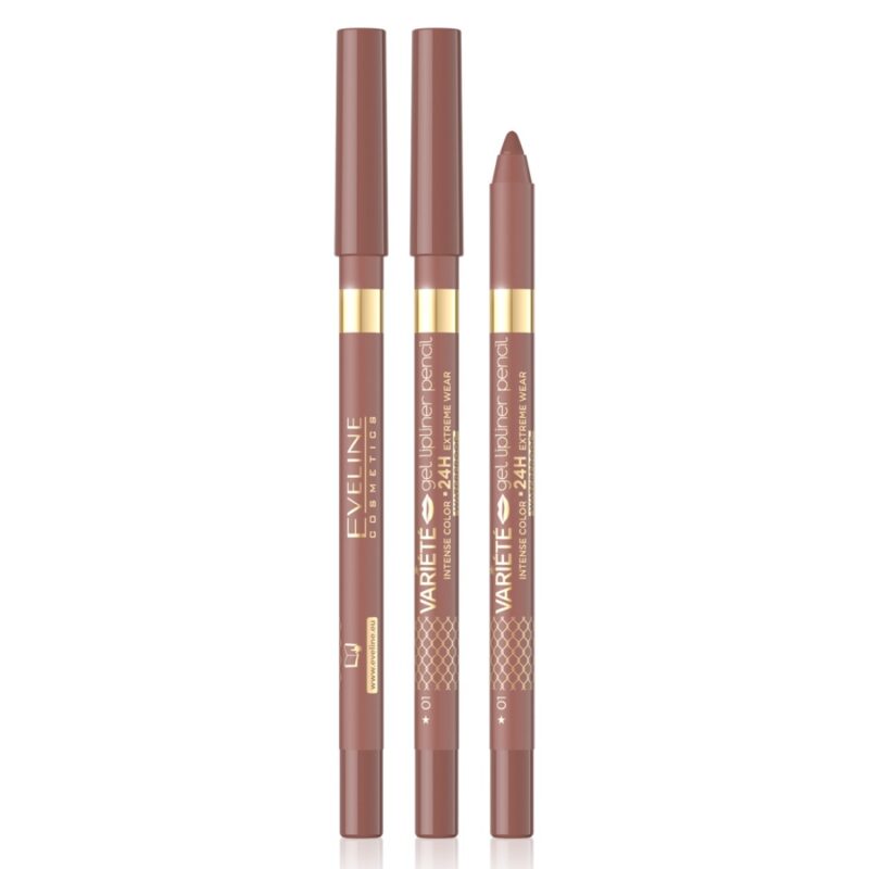 Creion de Buze Eveline Variété Gel Matt Waterproof 01 Nude, 1,3 g