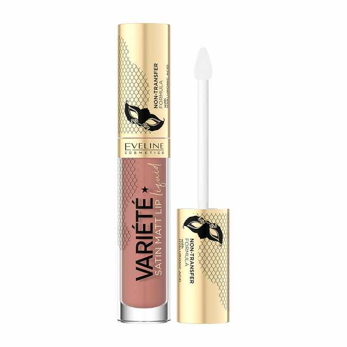 Ruj Lichid Mat Eveline Variété Satin Matt 01 Caramel Cake 4,5 ml