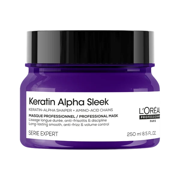 Mască Profesională pentru Netezire L'Oréal Professionnel Serie Expert Keratin Alpha Sleek, 250 ml