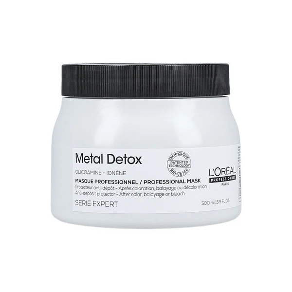 Mască Protectoare L'Oréal Professionnel Serie Expert Metal Detox pentru Păr Vopsit și Decolorat, 500 ml