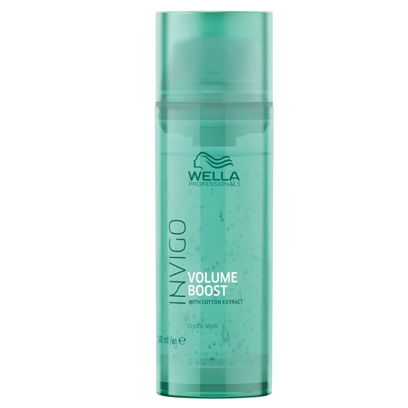 Mască pentru Volum Wella Professionals Invigo Volume Boost Crystal Mask pentru Păr Fin, 145 ml
