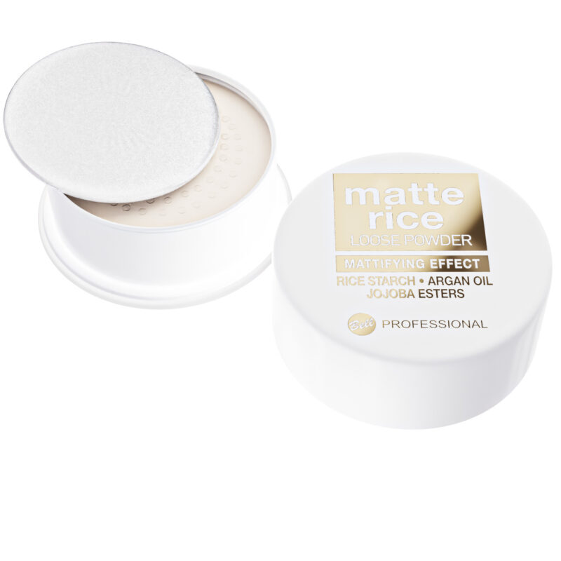Bell Professional Matte Rice Loose Powder – Pudră Liberă de Orez Matifiantă cu Ulei de Argan, 6 g