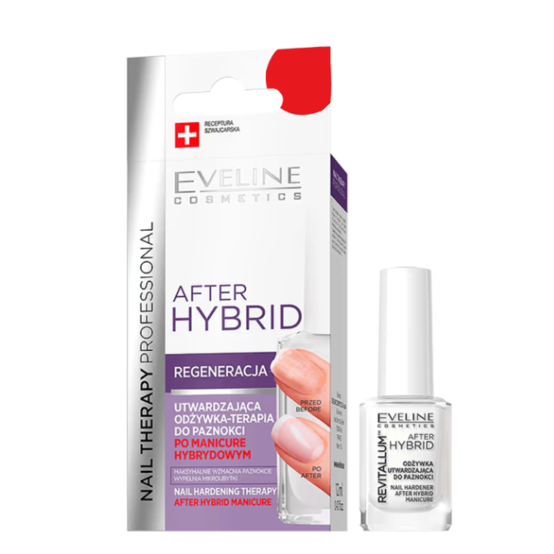 Eveline Nail Therapy After Hybrid – Tratament pentru Întărirea și Regenerarea Unghiilor, 12 ml